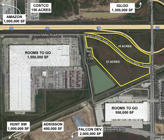 SWC I-10 @ Jordan Ranch blvd, Brookshire, TX for Sale