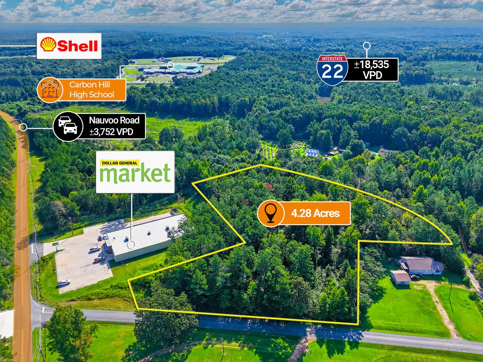 adj. to 1624 Nauvoo Road, Carbon Hill, AL for Sale