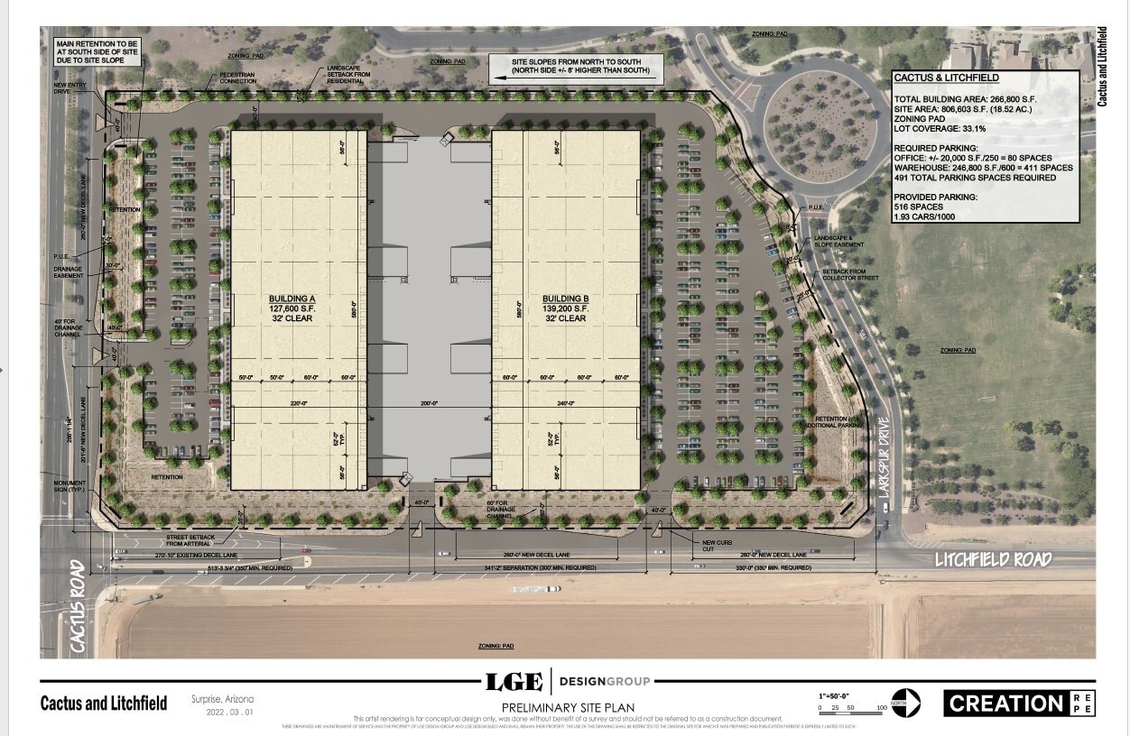 NWC Litchfield Rd & Cactus Rd, Surprise, AZ for Sale