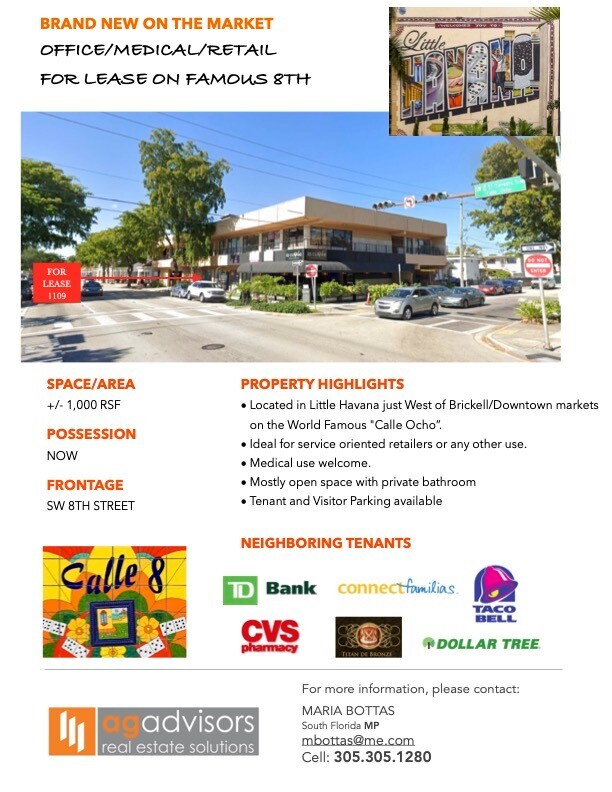 1101-1111 SW 8th St, Miami, FL for Rent