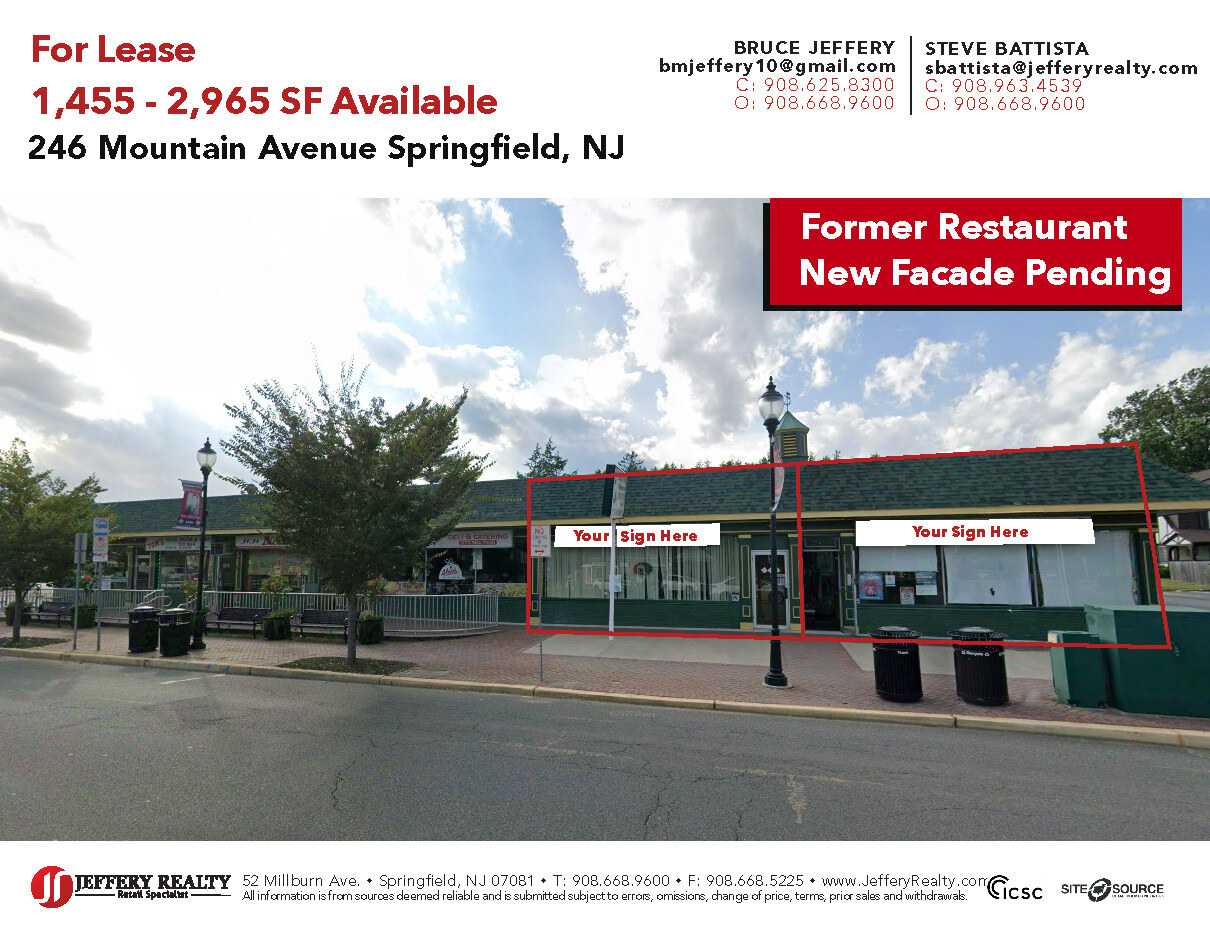 246 Mountain Ave, Springfield, NJ for Rent