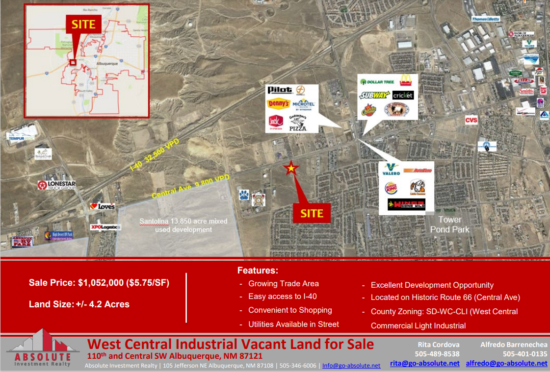 W Central Ave @ 110th, Albuquerque, NM for Sale