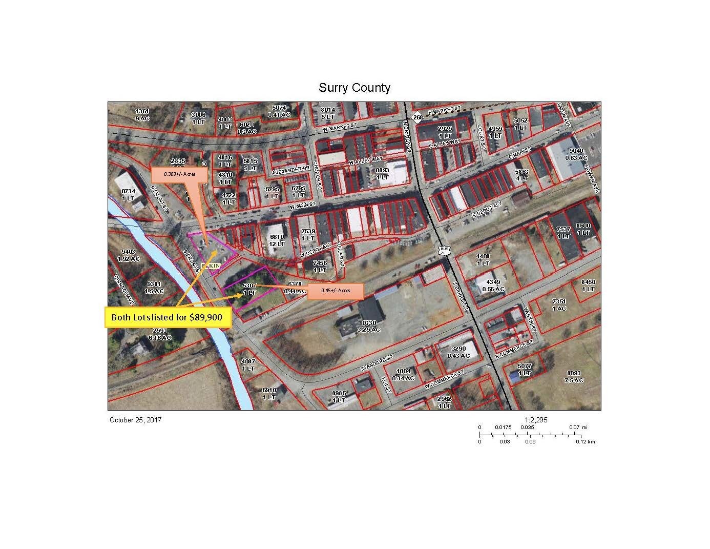 127 Front St Elkin, NC 28621 Land Property for Lease on