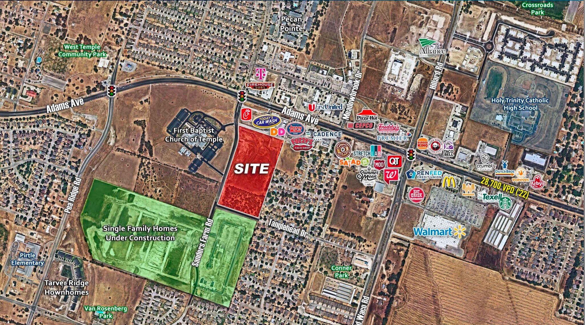 West Adams Ave @ Sanders Farm Road, Temple, TX for Sale