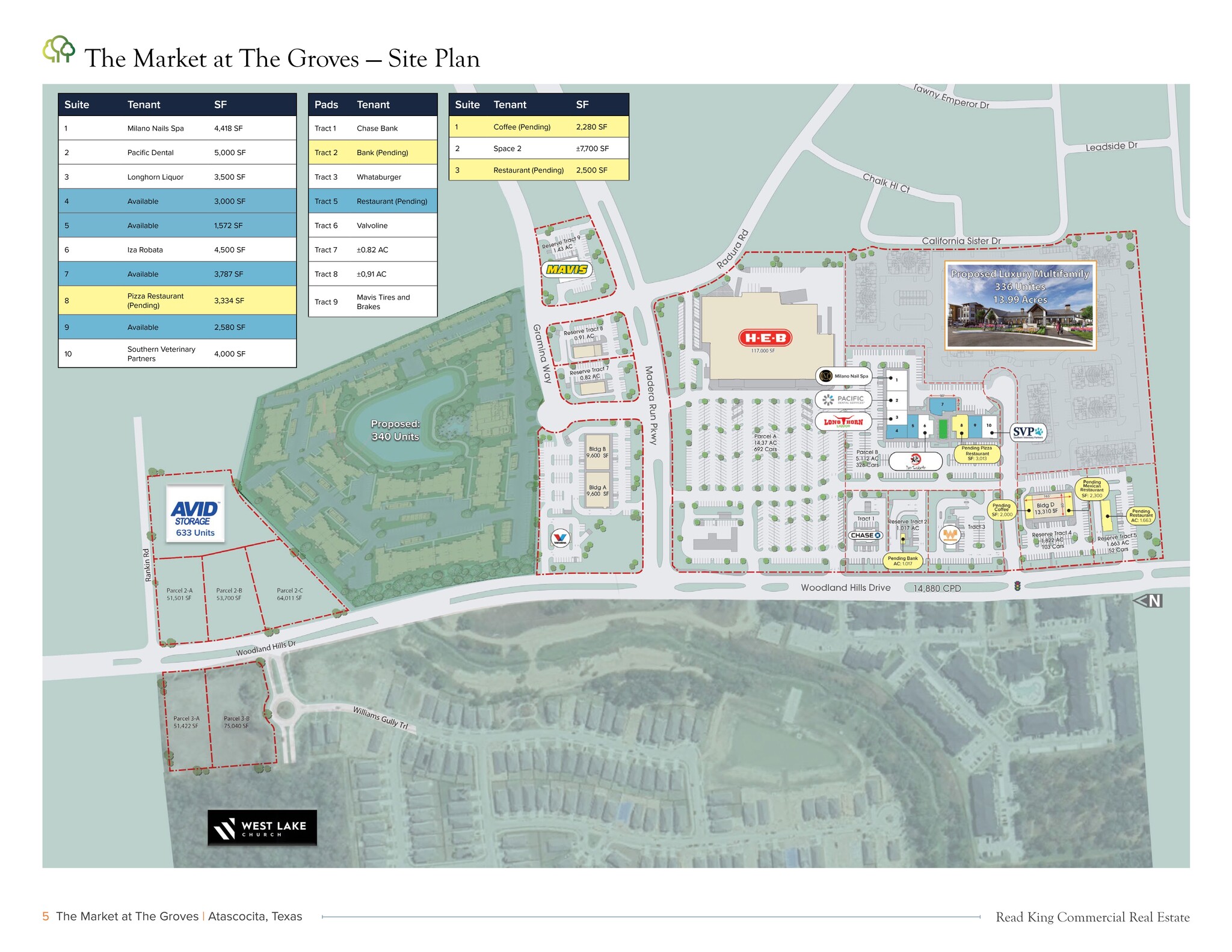 SEC of Woodland Hills Dr @ Madera Run Parkway, Atascocita, TX for Rent