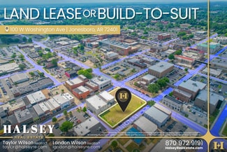 Jonesboro, AR Commercial Land - 100 W Washington Main Jonesboro, AR Commercial Land - 100 W Washington Main