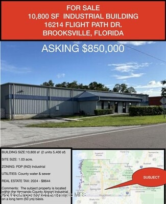 Brooksville, FL Warehouse - 16210-16214 Aviation Loop Dr Brooksville, FL Warehouse - 16210-16214 Aviation Loop Dr