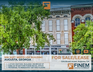Augusta, GA Storefront Retail/Office - 1216-1218 Broad St Augusta, GA Storefront Retail/Office - 1216-1218 Broad St