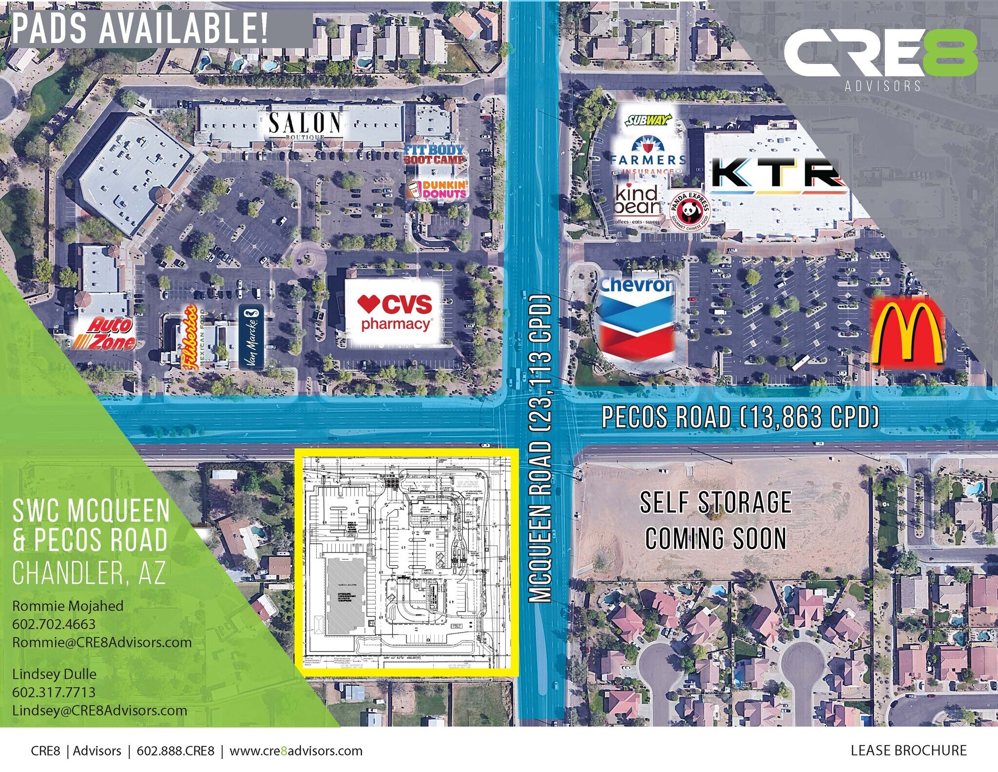 SWC McQueen Rd & Pecos Rd, Chandler, AZ for Rent