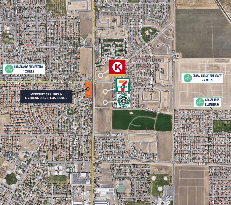 SEC of Mercey Springs and Overland Ave Ave, Los Banos, CA for Sale