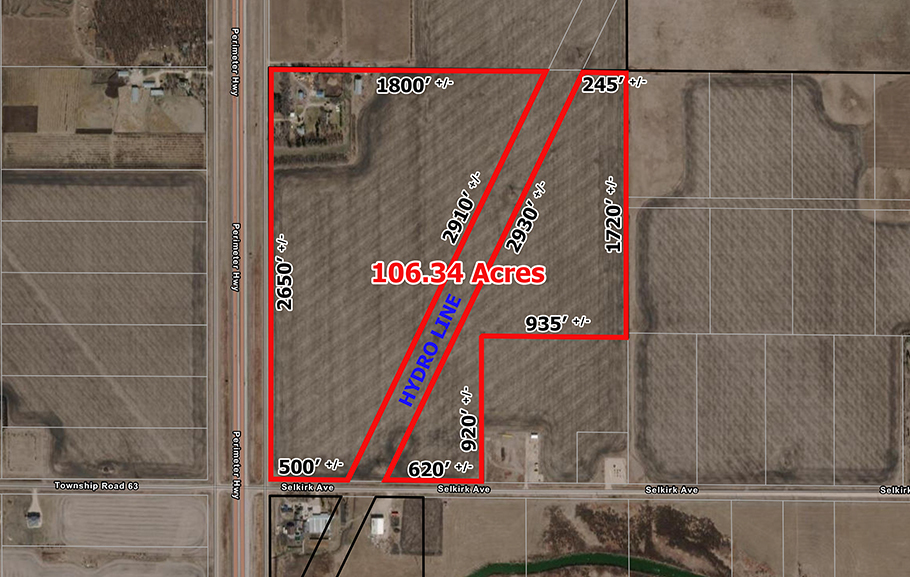 Perimeter @ Selkirk Ave, Rosser, MB for Sale