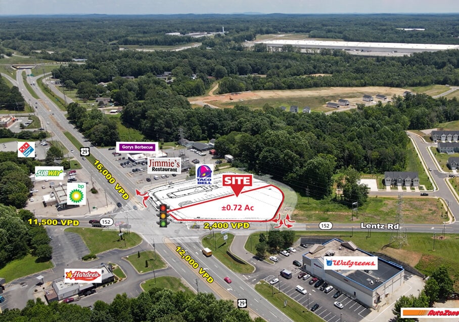Hwy 29 & Lentz Rd, China Grove, NC for Rent