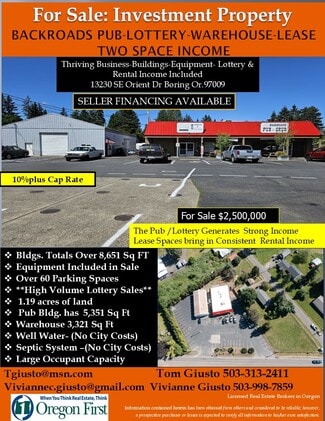 Boring, OR Restaurant - 13230 SE Orient Dr