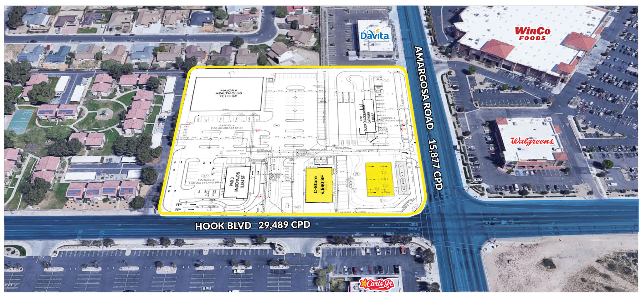 NWC Hook Blvd & Amargosa Rd, Victorville, CA for Rent