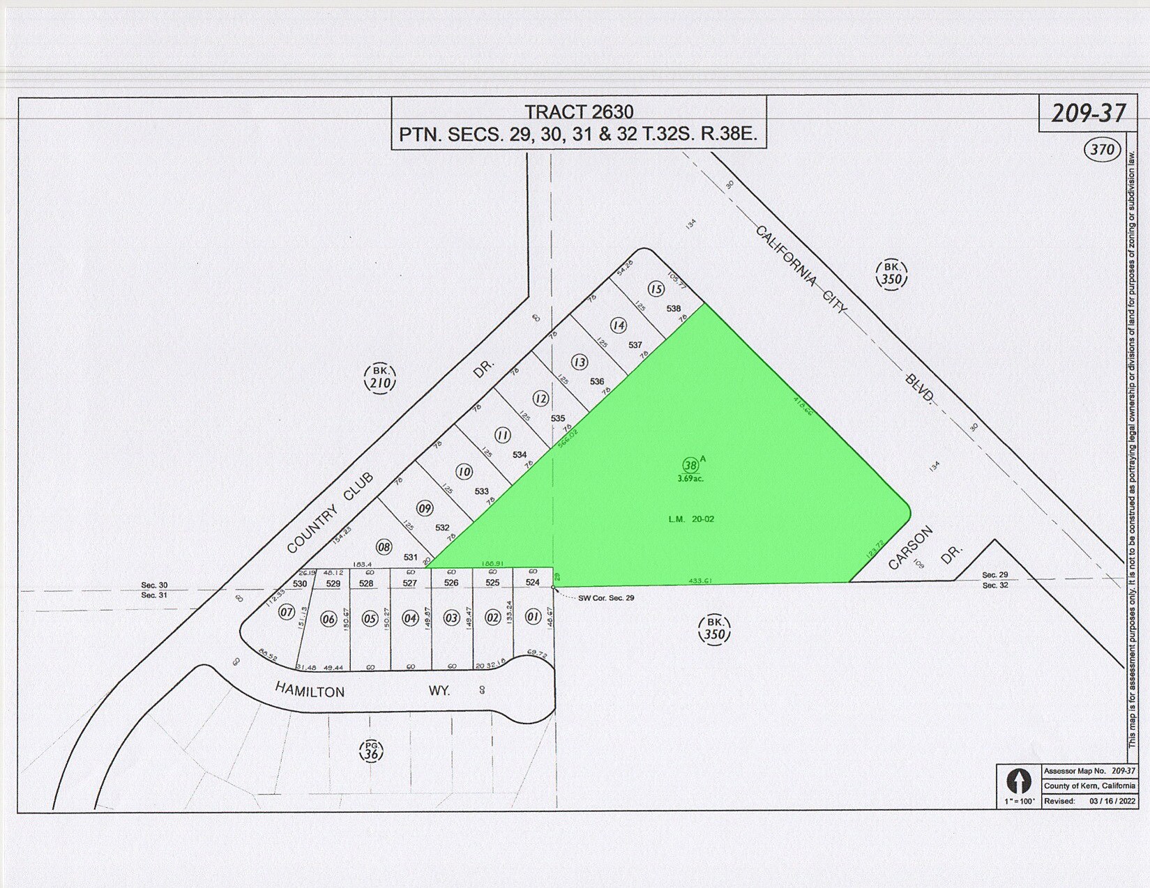 209-370-17-00 Through 209-370-37-00 California City Blvd, California City, CA for Sale