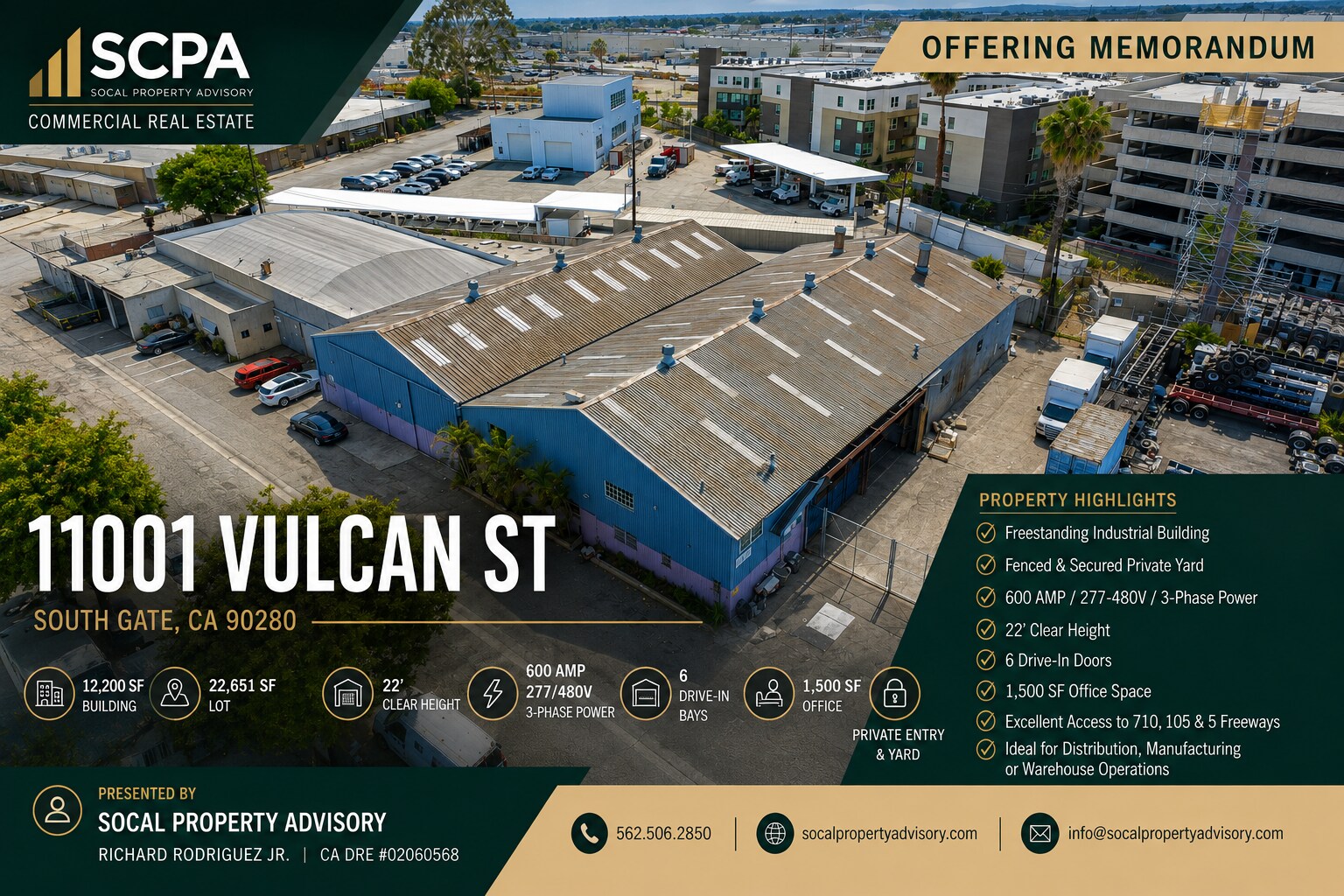 11001 Vulcan St, South Gate, CA for Rent