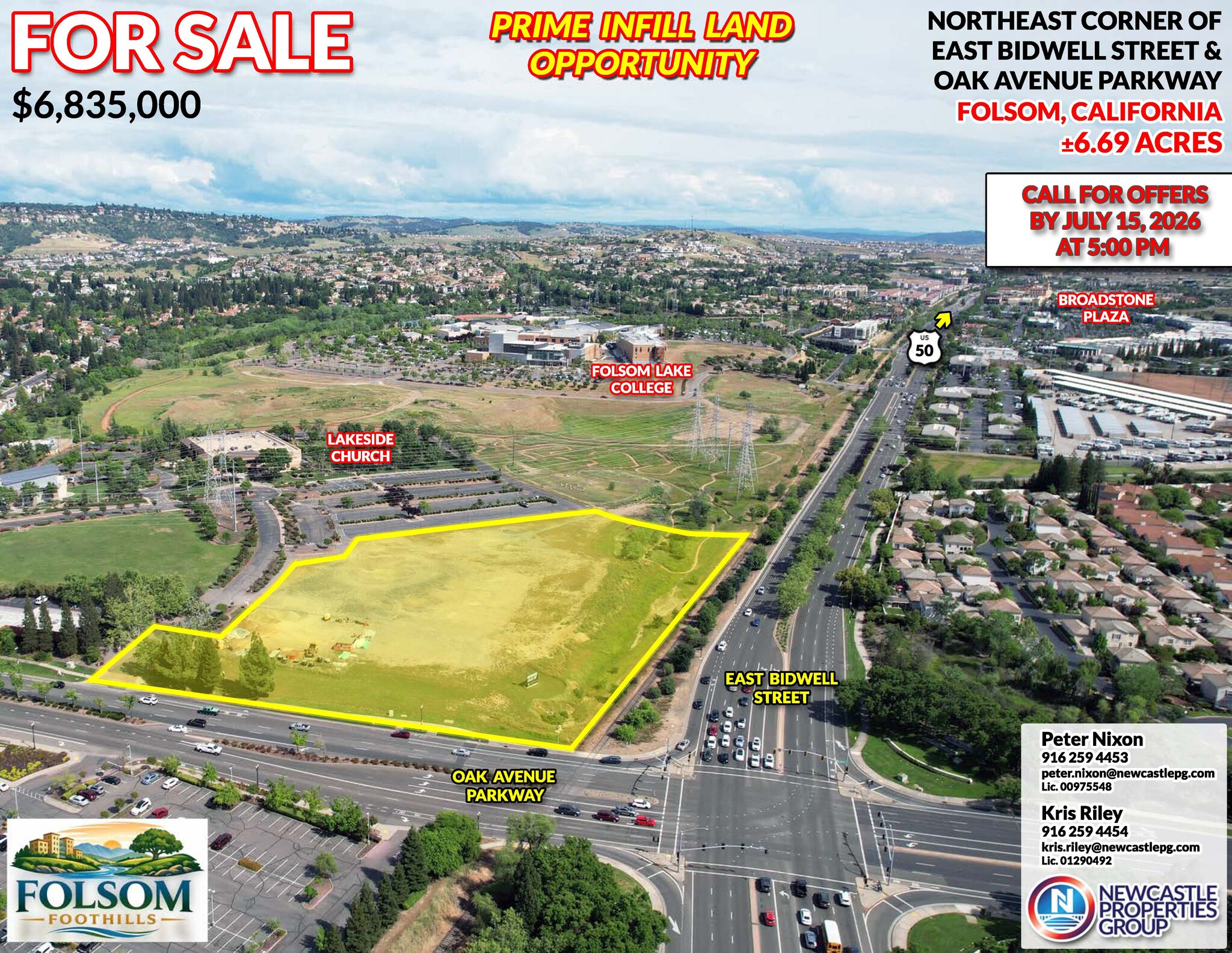 NEC East Bidwell Street & Oak Avenue Parkway, Folsom, CA for Sale