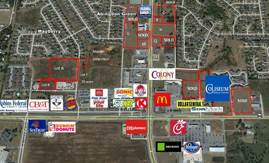 S. Houston Lake Rd & Wrasling Way, Warner Robins, GA for Sale