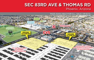 Phoenix, AZ Commercial Land - SEC 83rd & Thomas Rd ave