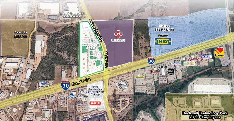 NEC I-30 And John King, Rockwall, TX for Rent