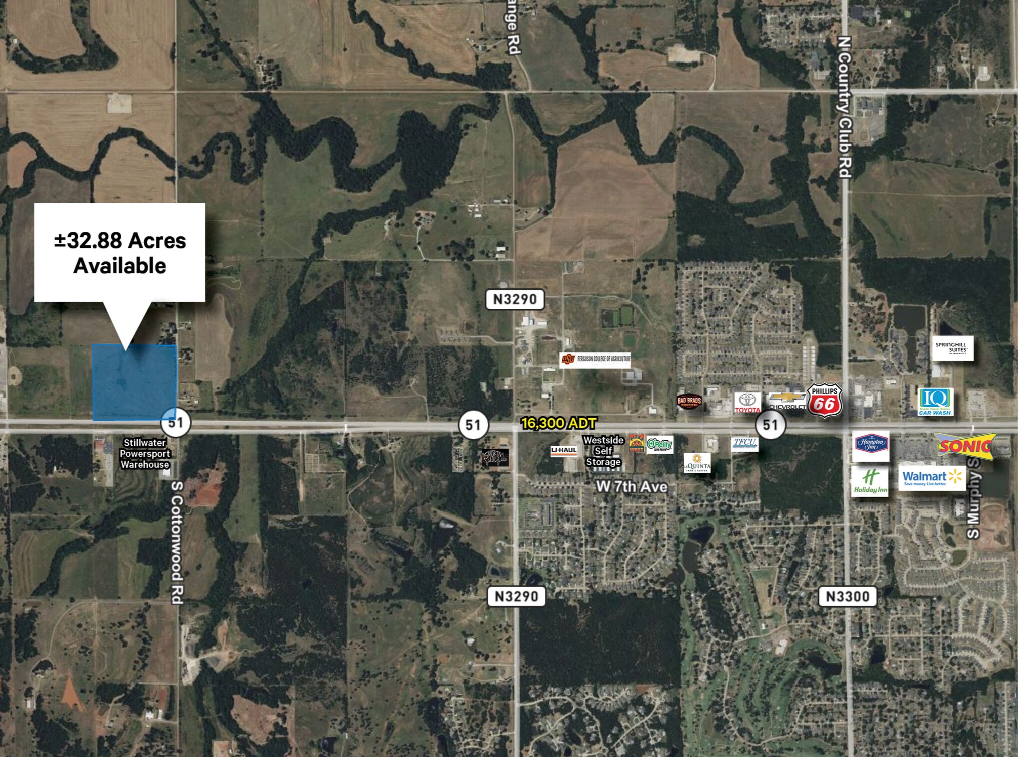 NWC of Hwy 51 & Cottonwood Rd, Stillwater, OK for Sale