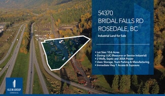 Rosedale, BC Industrial - 54370 Bridal Falls Rd Rosedale, BC Industrial - 54370 Bridal Falls Rd