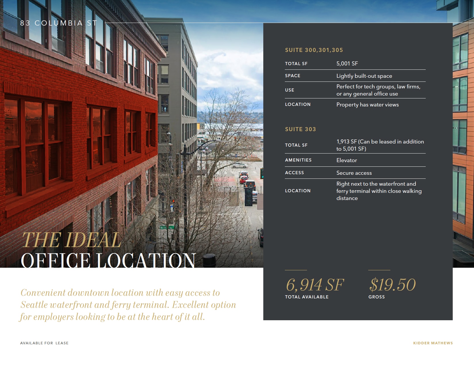 81-85 Columbia St, Seattle, WA for Rent
