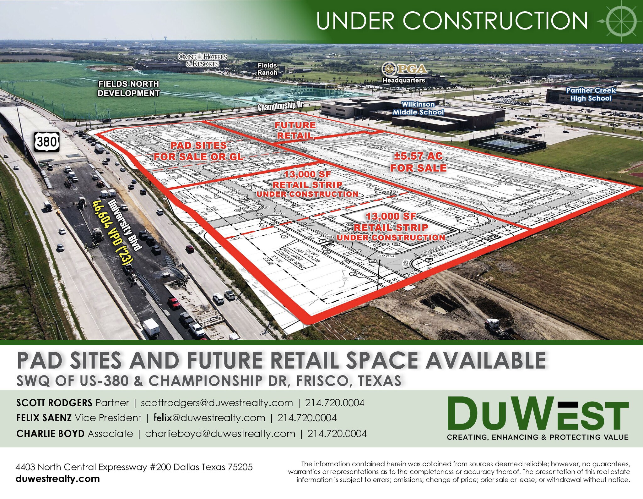 SWC of US Hwy 380 & Championship Dr, Frisco, TX for Rent
