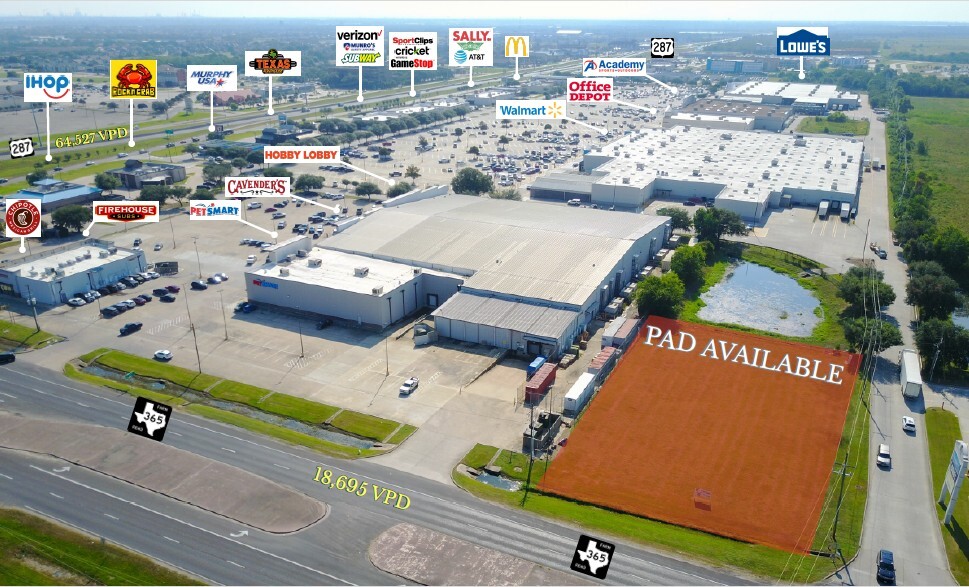 SWC US 287 & FM 365, Port Arthur, TX for Rent