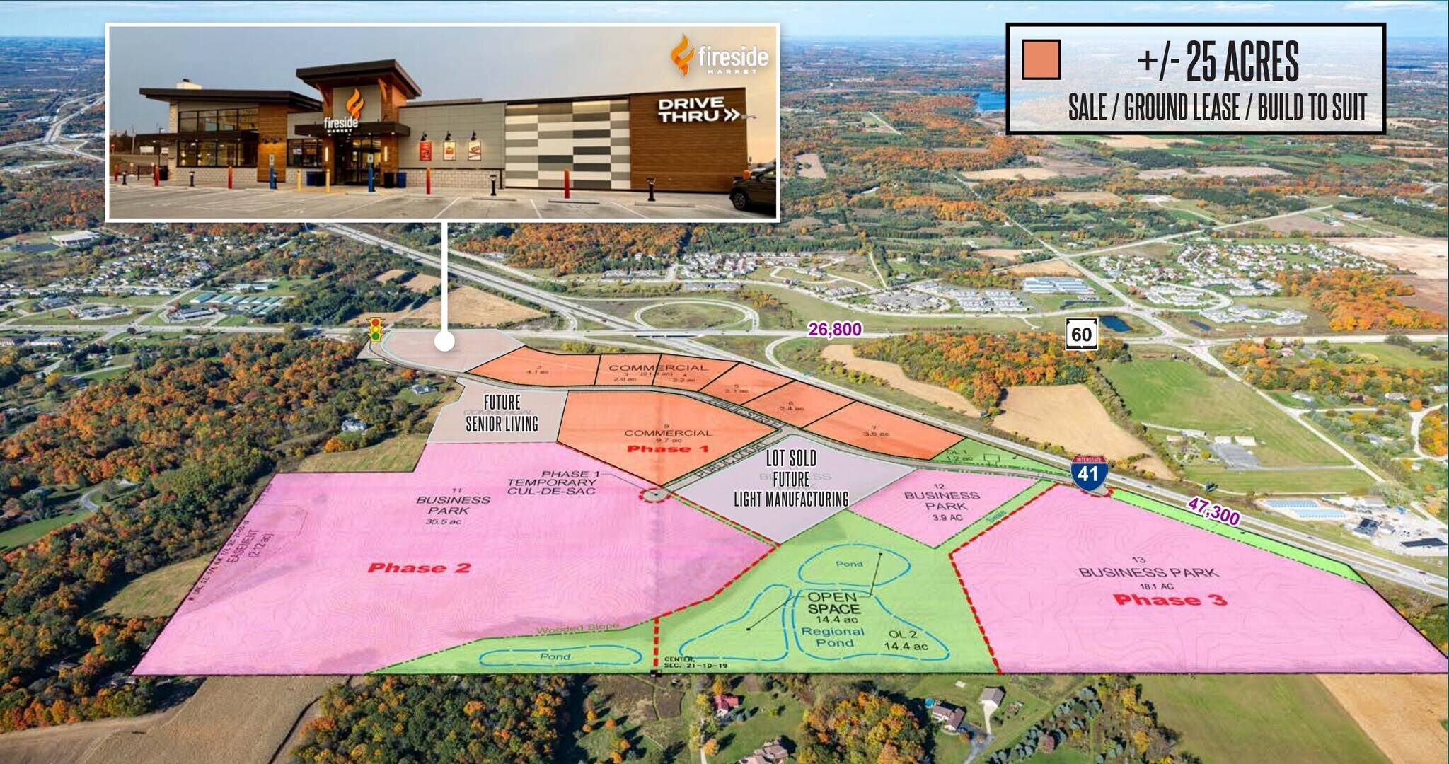 SWQ I-41 & State Road 60, Slinger, WI for Sale