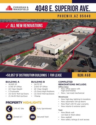 Phoenix, AZ Industrial - 4048 E Superior Ave Phoenix, AZ Industrial - 4048 E Superior Ave