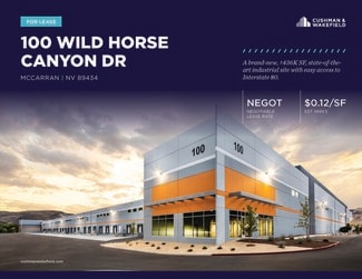 Sparks, NV Industrial - 100 Wild Horse Cyn Sparks, NV Industrial - 100 Wild Horse Cyn