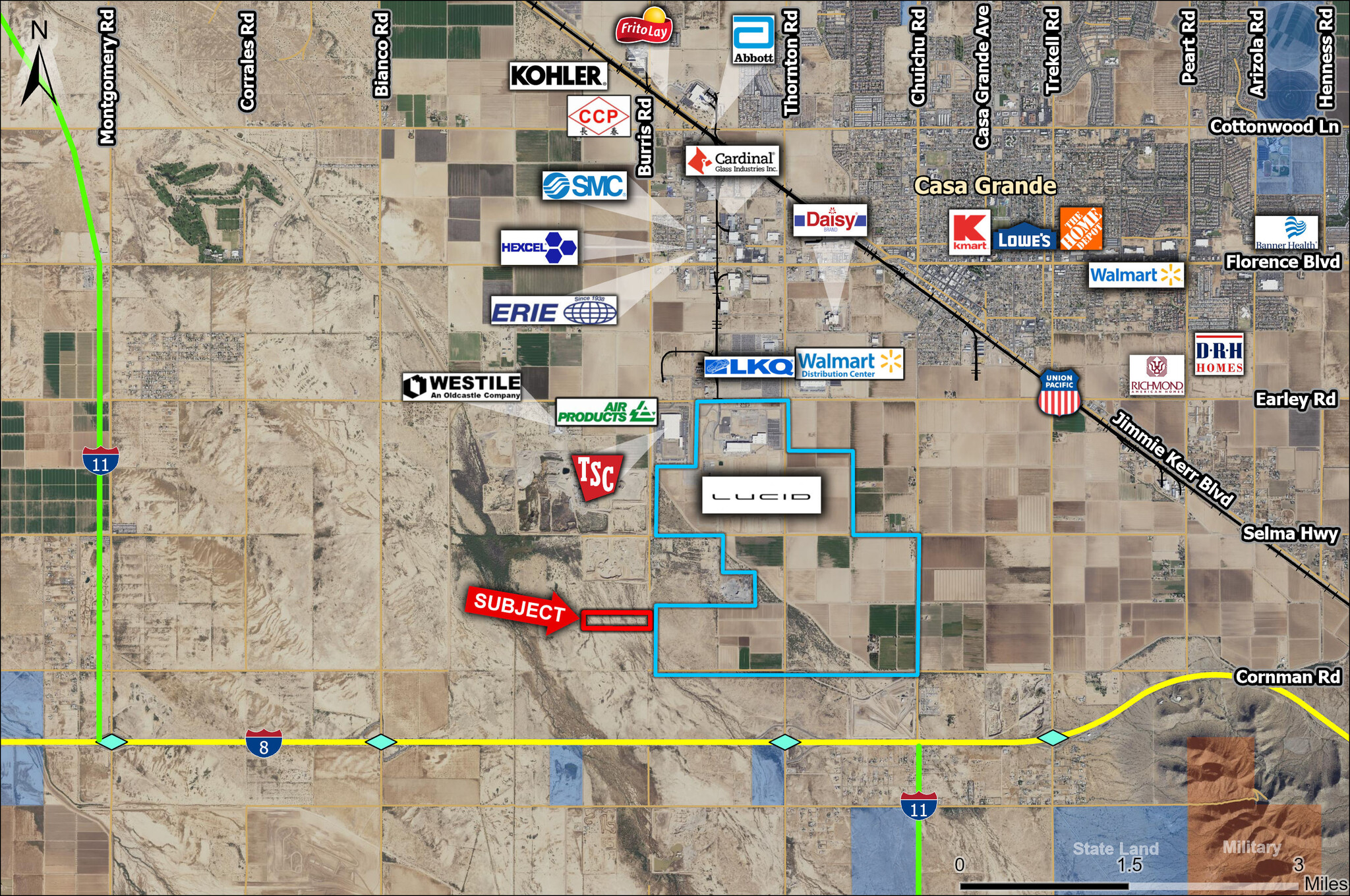 N of NWC Burris Road and Cornman Road, Casa Grande, AZ for Sale