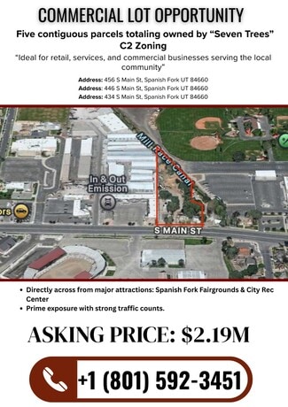 Spanish Fork, UT Commercial Land - 434-456 Main St