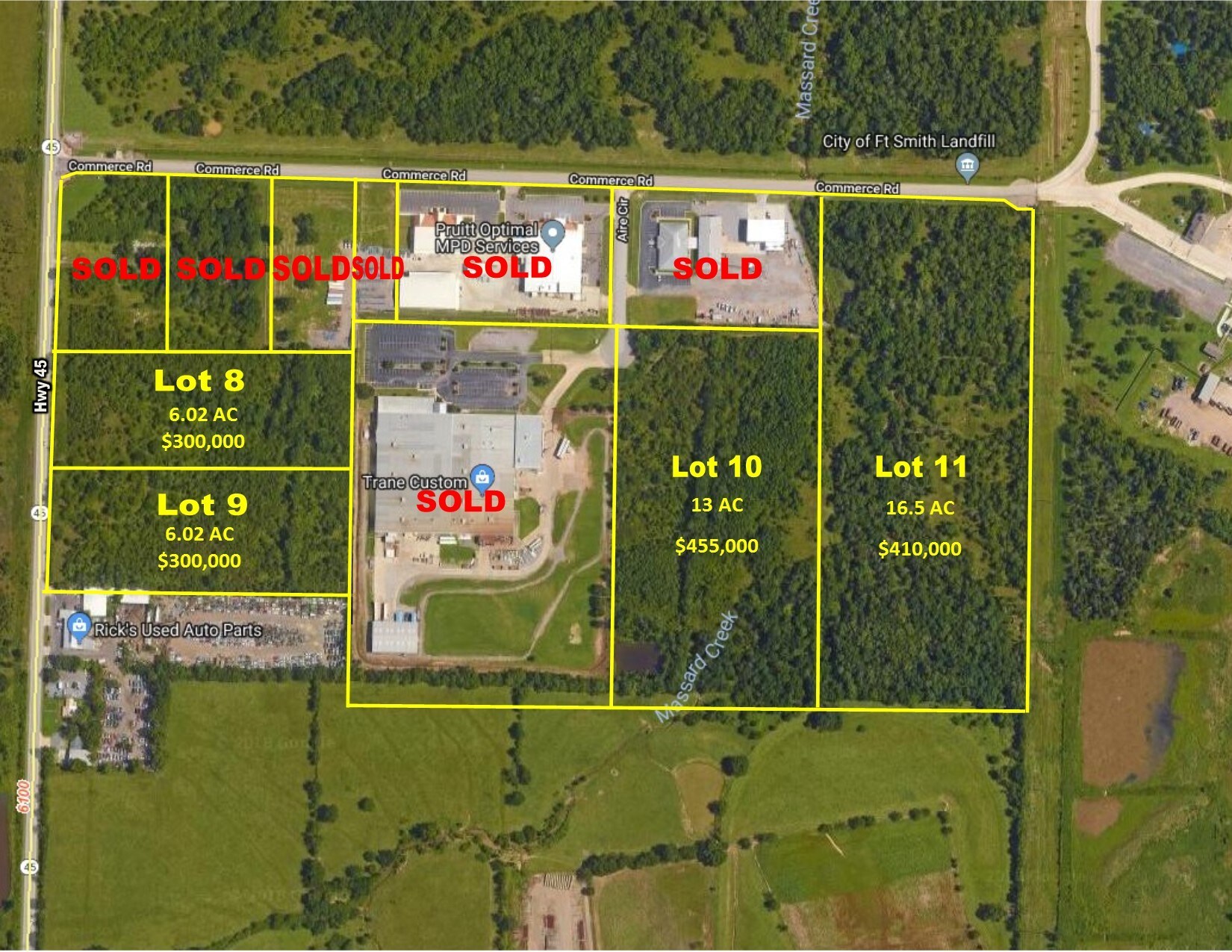 Hwy 45 Commerce Road Fort Smith, AR 72916 Land Property for Sale on