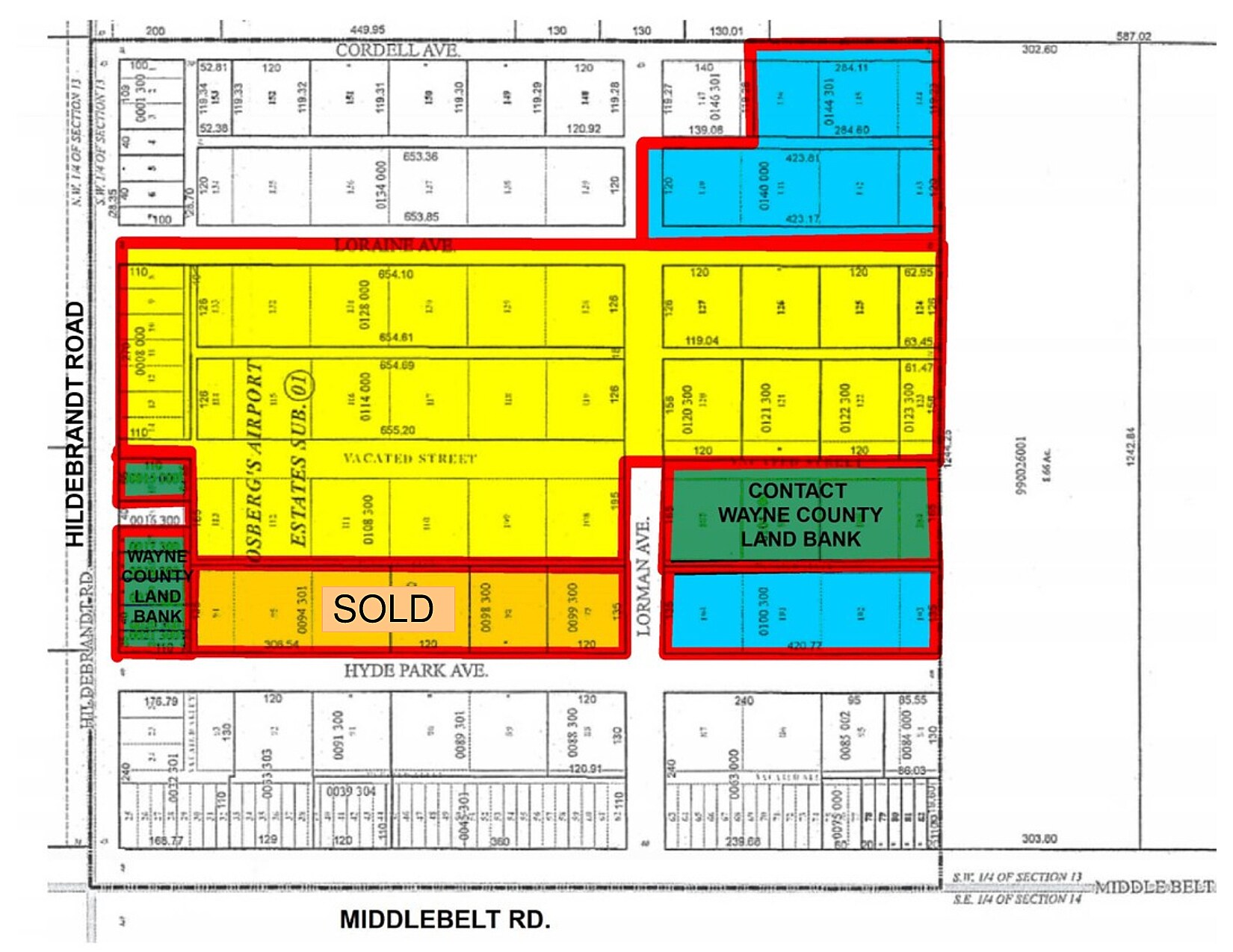 Vacant Hildebrandt Middlebelt Road Romulus, MI 48174 Land Property