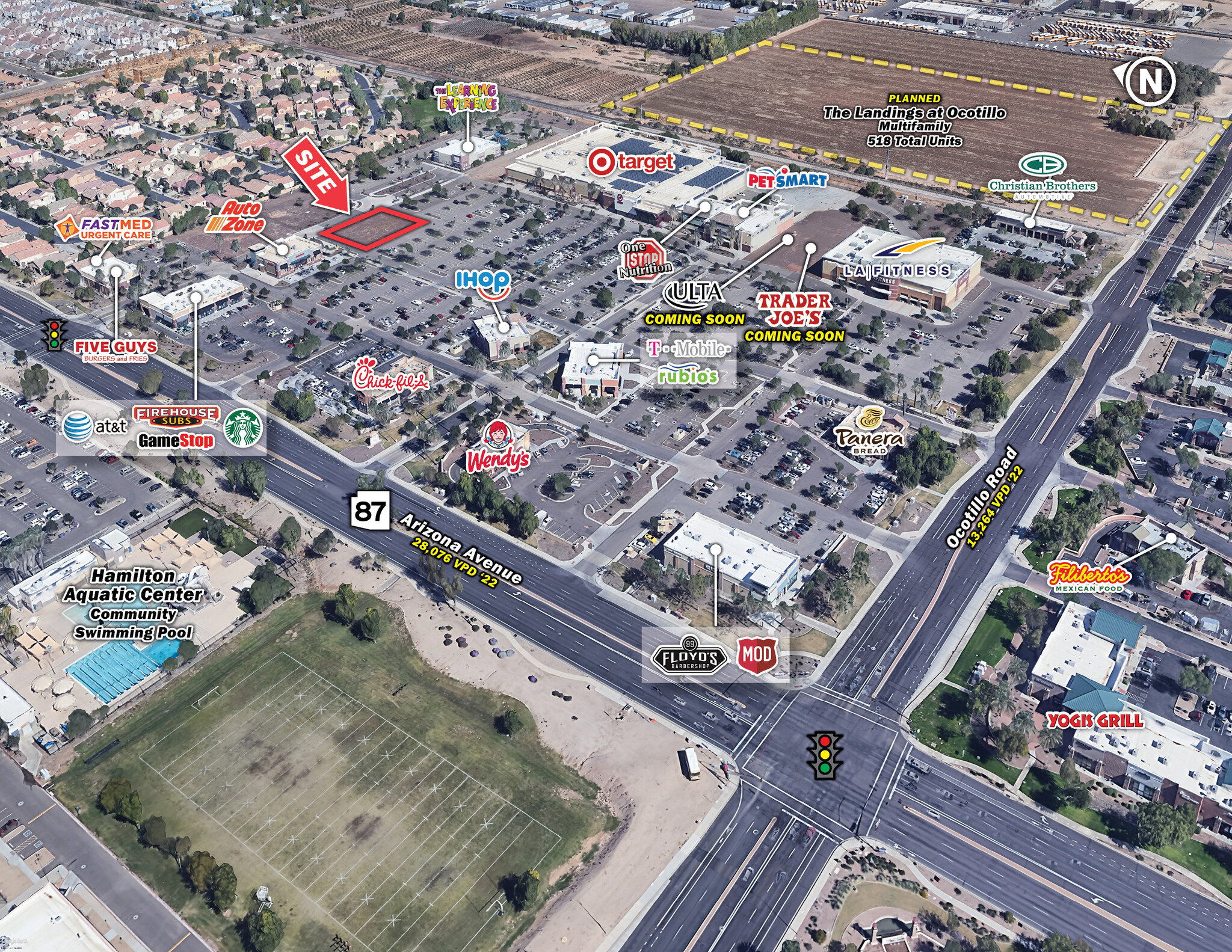 NEC Ocotillo Rd & Arizona Ave, Chandler, AZ for Rent