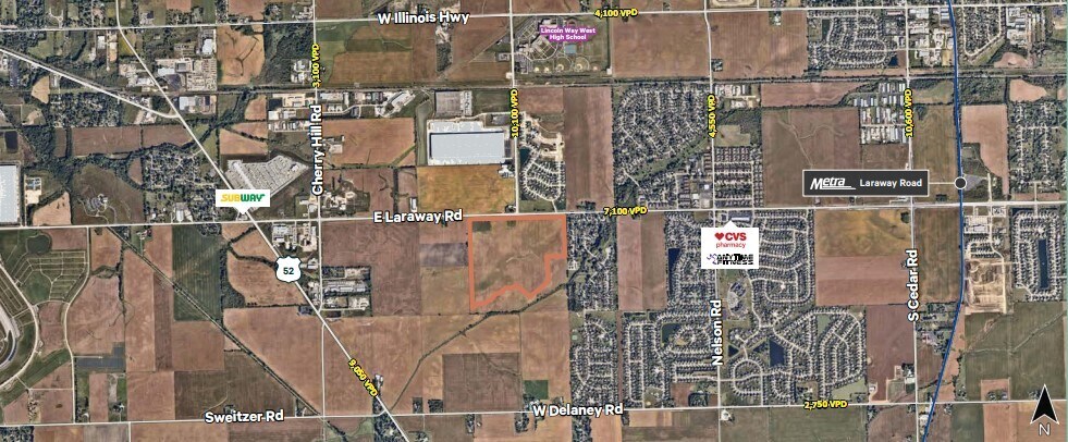 South Side of Laraway Road at Gougar Road, New Lenox, IL for Sale