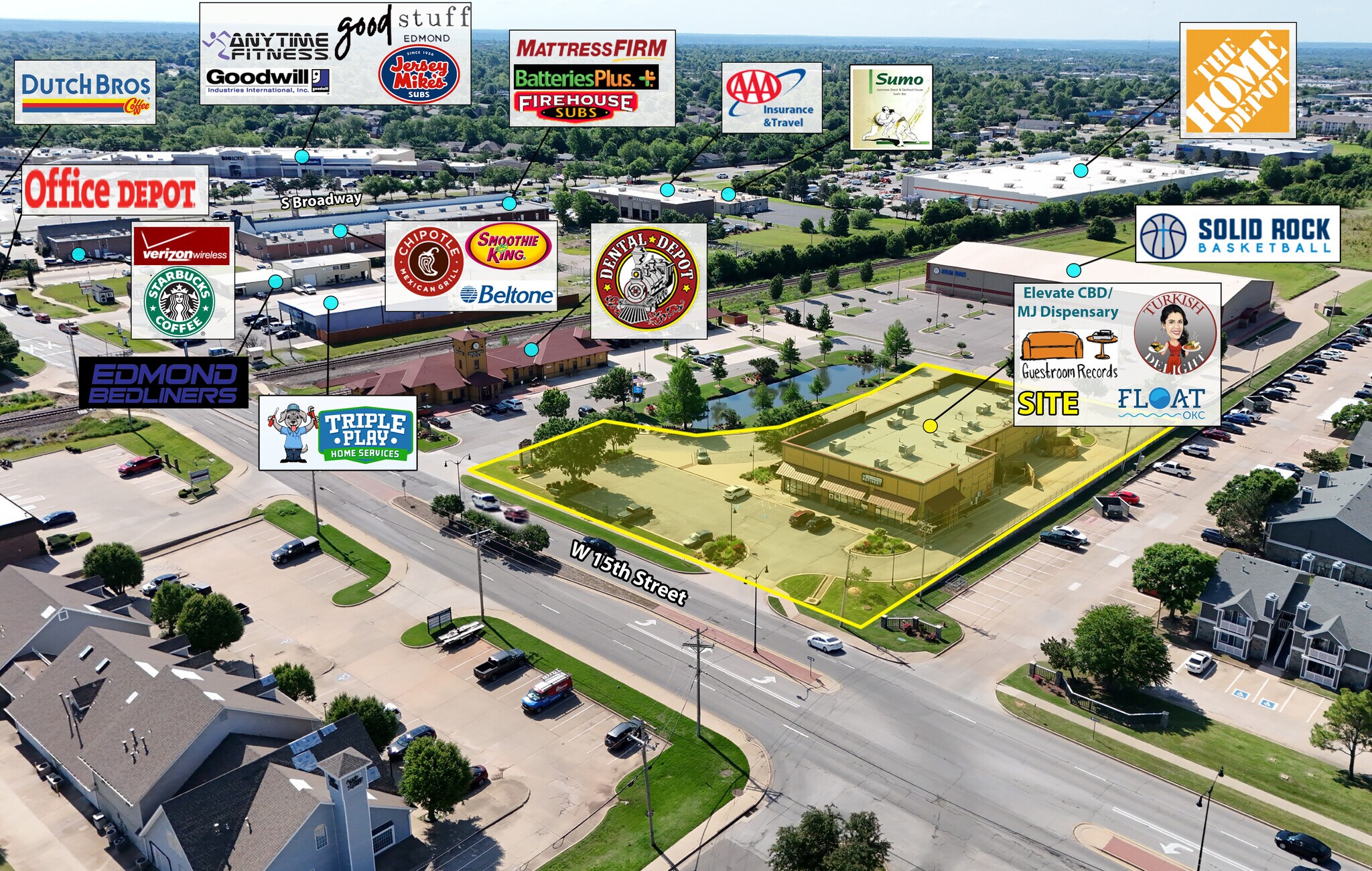 150-180 W 15th St, Edmond, OK for Sale