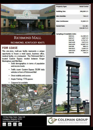 Richmond, KY Office/Retail, Retail - 820-830 Eastern Byp