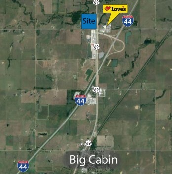 Truck Stop Land on I-44 NE, Big Cabin, OK for Sale