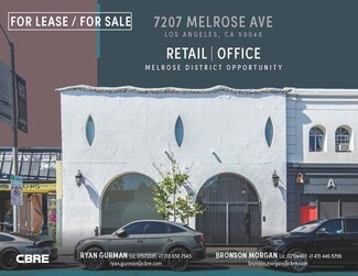 Los Angeles, CA Storefront Retail/Office - 7207 Melrose Ave