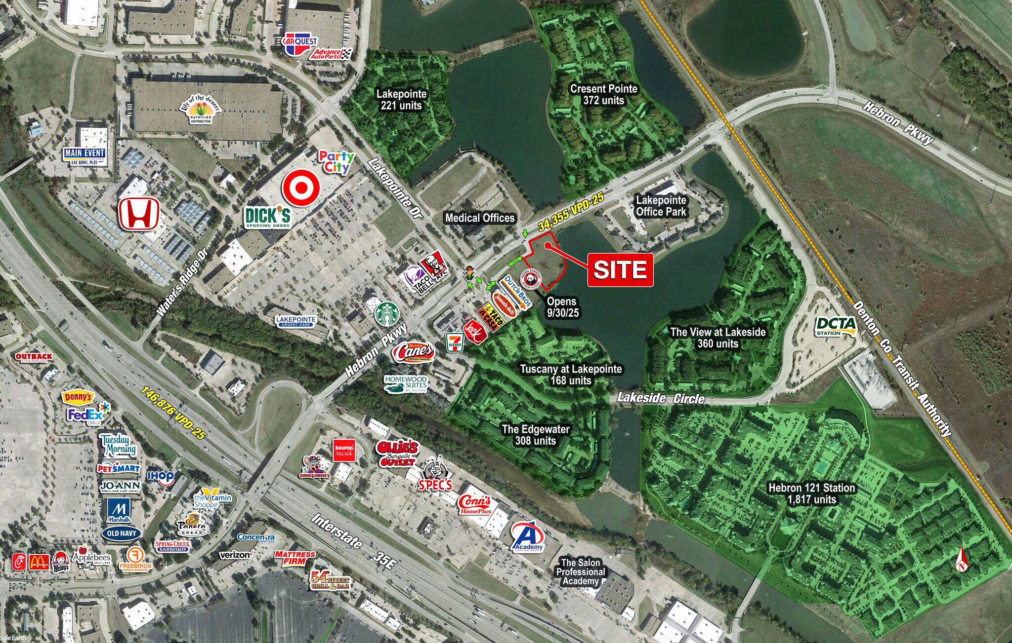 Hebron Pky & I-35, Lewisville, TX for Rent