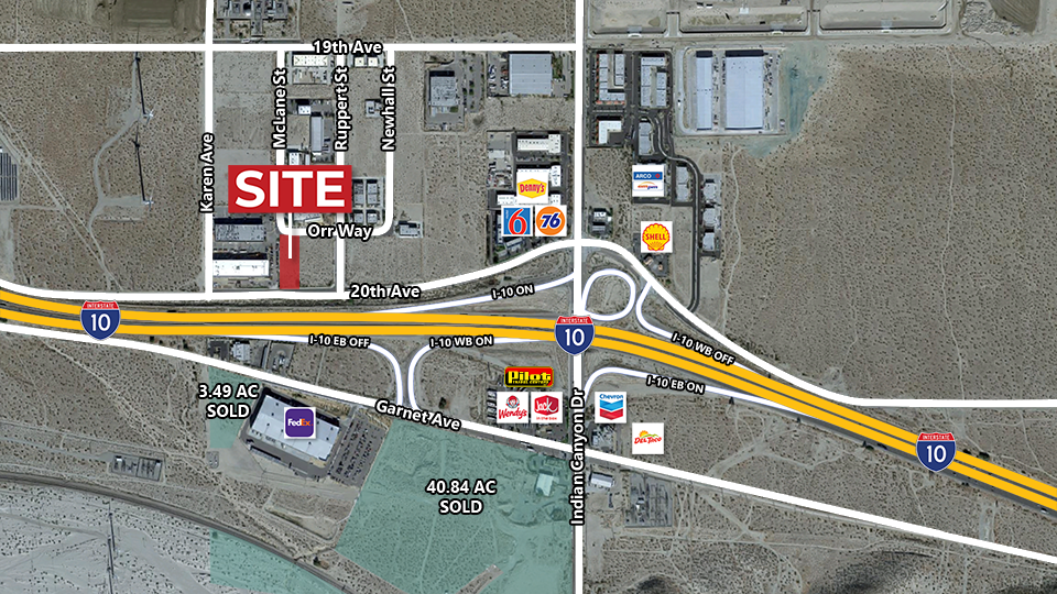 I- 10 Freeway @ 20th Ave, Palm Springs, CA for Sale