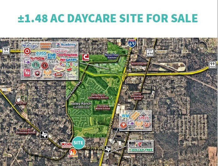Valley Ranch Pkwy and FM 1314 Rd., Porter, TX for Sale
