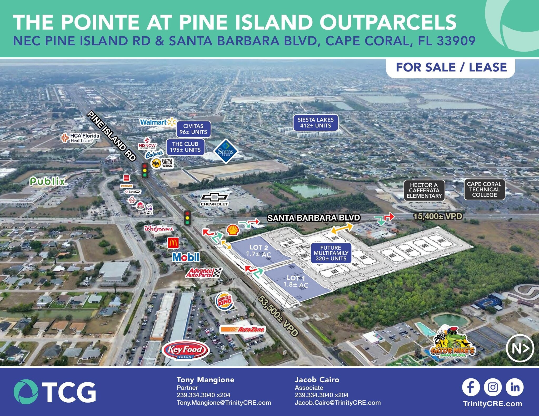 NEC Pine Island Rd and Santa Barbara blvd, Cape Coral, FL for Sale
