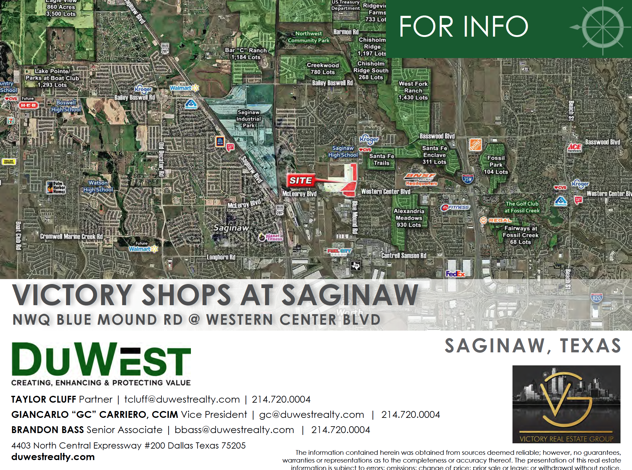 NWQ Blue Mound Rd @ Western Center Blvd, Saginaw, TX for Sale