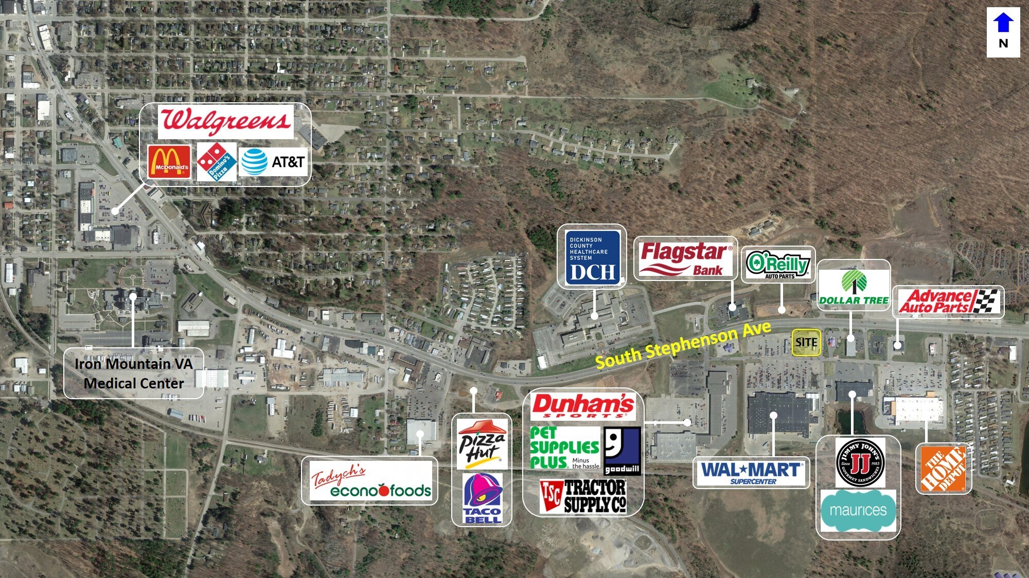 1950 S Stephenson Ave Iron Mountain, MI 49801 Retail Property for Lease on