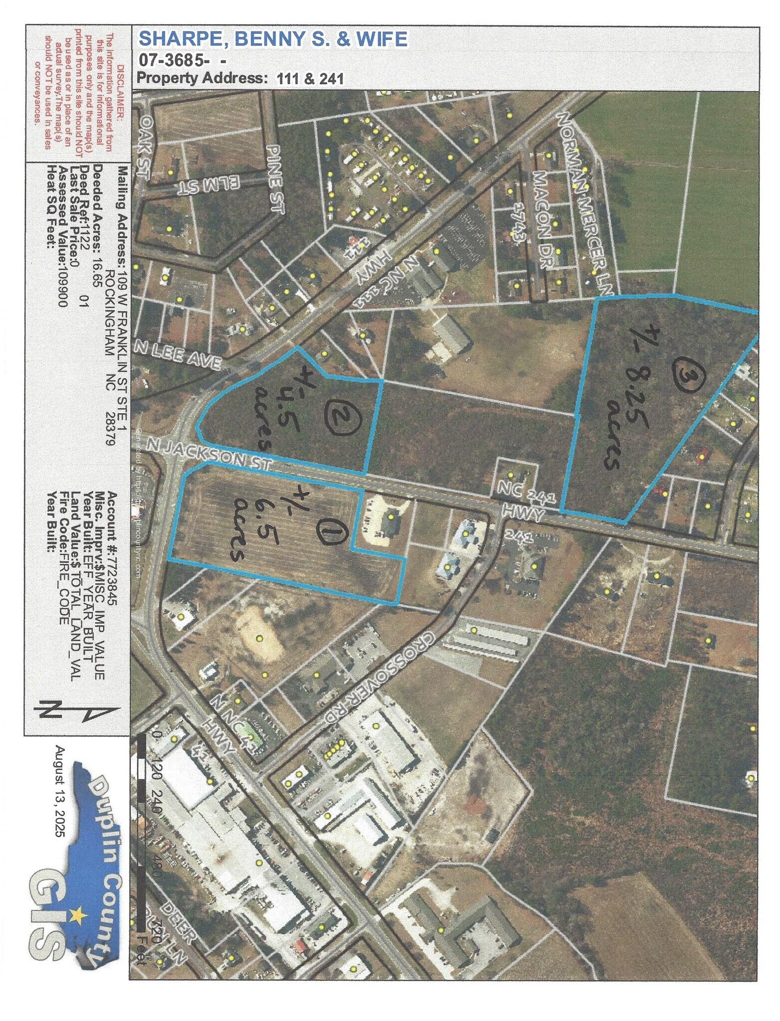 Hwy 241 N & Hwy 111, Beulaville, NC for Sale