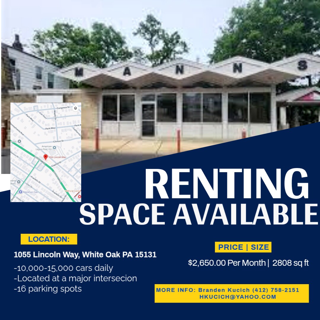 1055 Lincoln Way way, White Oak, PA for Rent